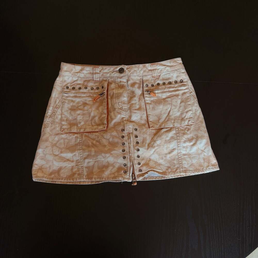 Vintage 2000s Limited Too Hibiscus Cargo Mini Skort 28 in Y2K